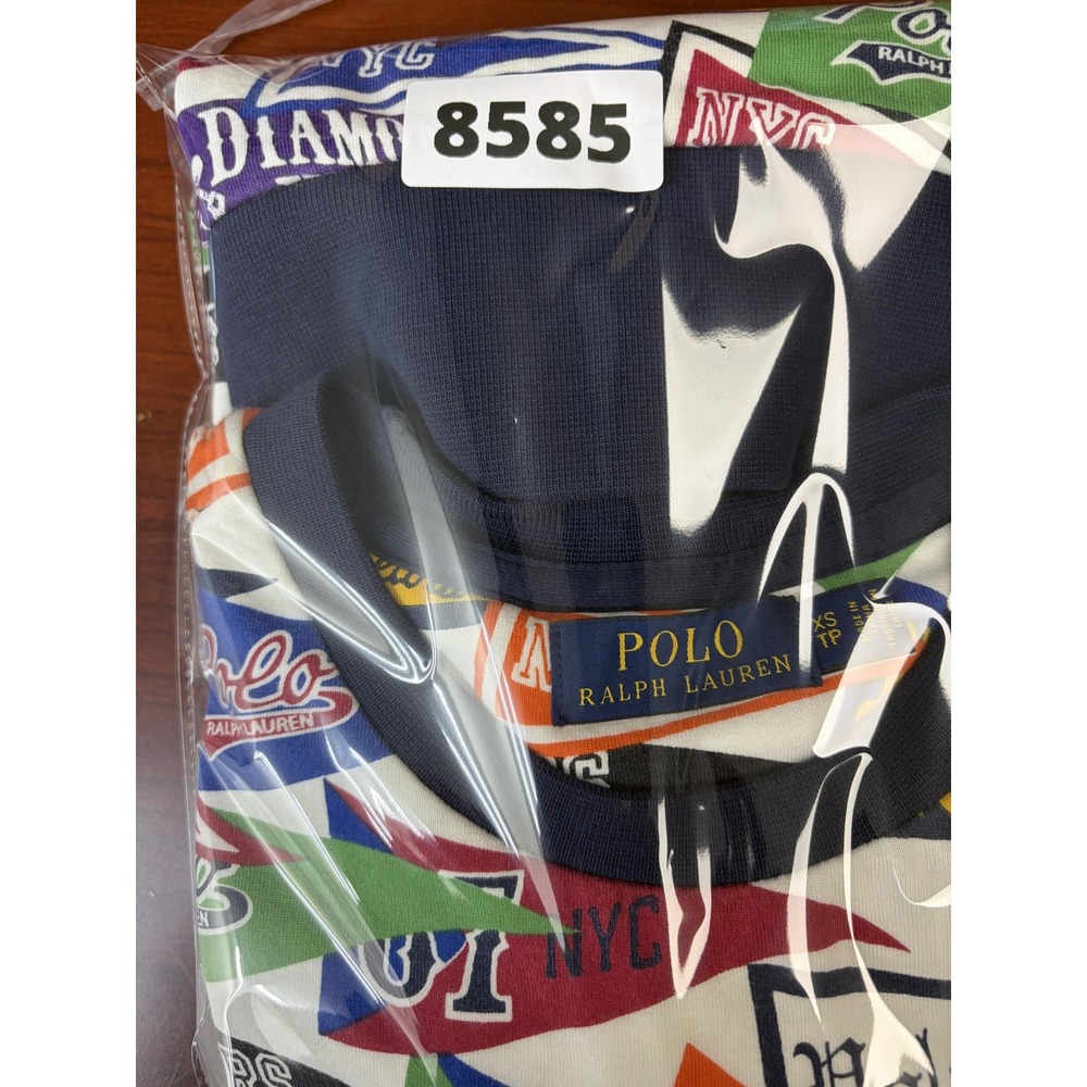Polo Ralph Lauren Sweatshirt Mens XS Multicolor Pennant Fleece Pullover Logo - Picture 15 of 15